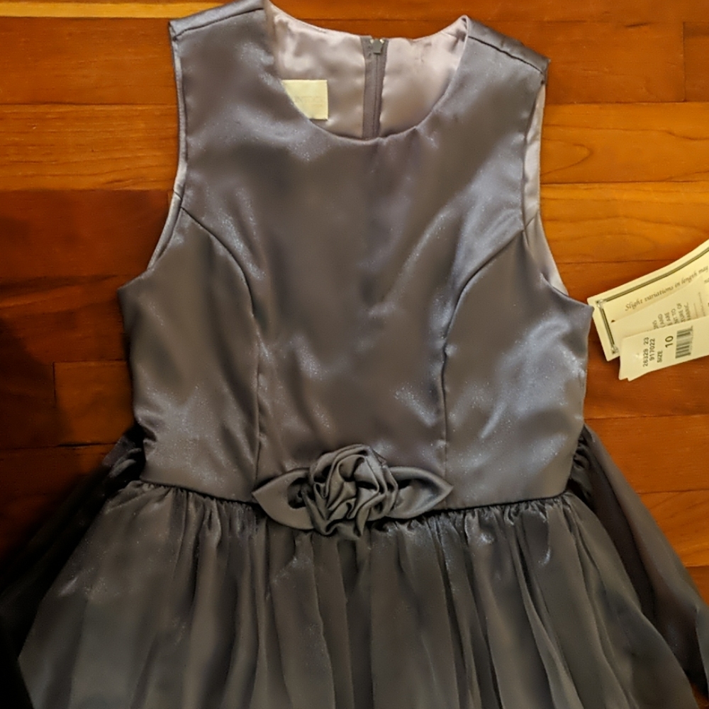 Jessica McClintock blue/grey girls dress